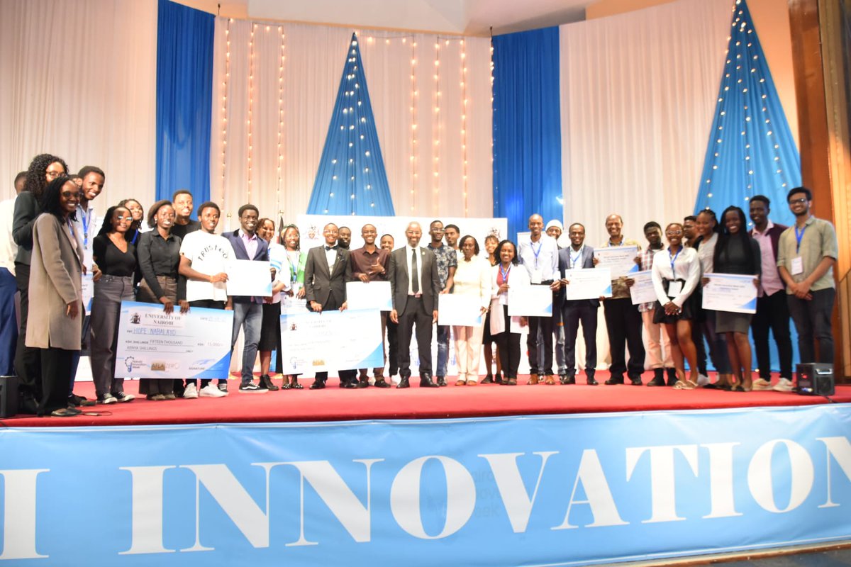 uonbi's tweet photo. The Vice Chancellor has awarded the most outstanding teams in Hackathon, UoN Innovators and the #NIWInfluencerAward during the @InnovationNIW awards and closing ceremony 
#NIW2023 #changamkiaInnovation https://t.co/0bxXd9zg6l