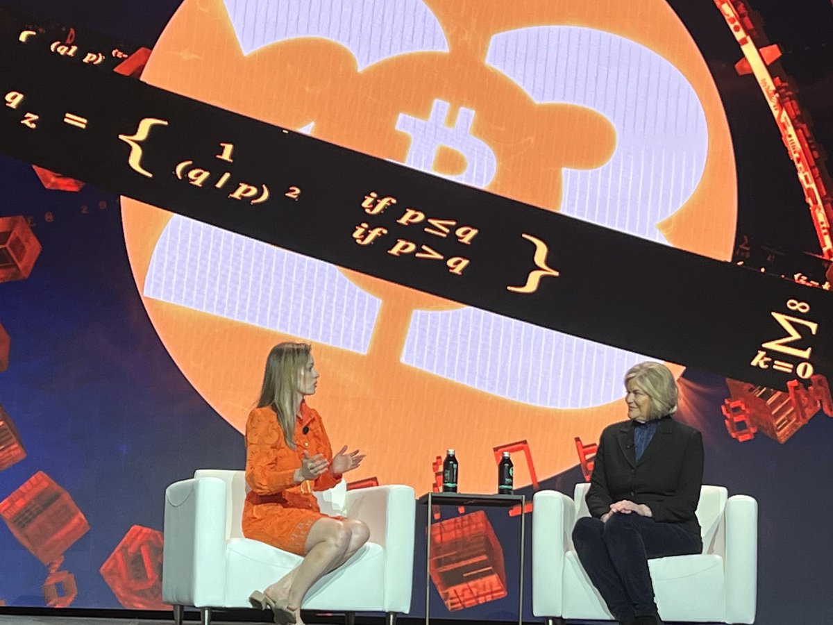 chiutijansen's tweet photo. #Bitcoin2023 ⁦@SenLummis⁩ on proposed 30% excise tax on #Bitcoin mining: “It’s not gonna happen!!” ⁦@PerianneDC⁩ https://t.co/5B4Gkuy9Be