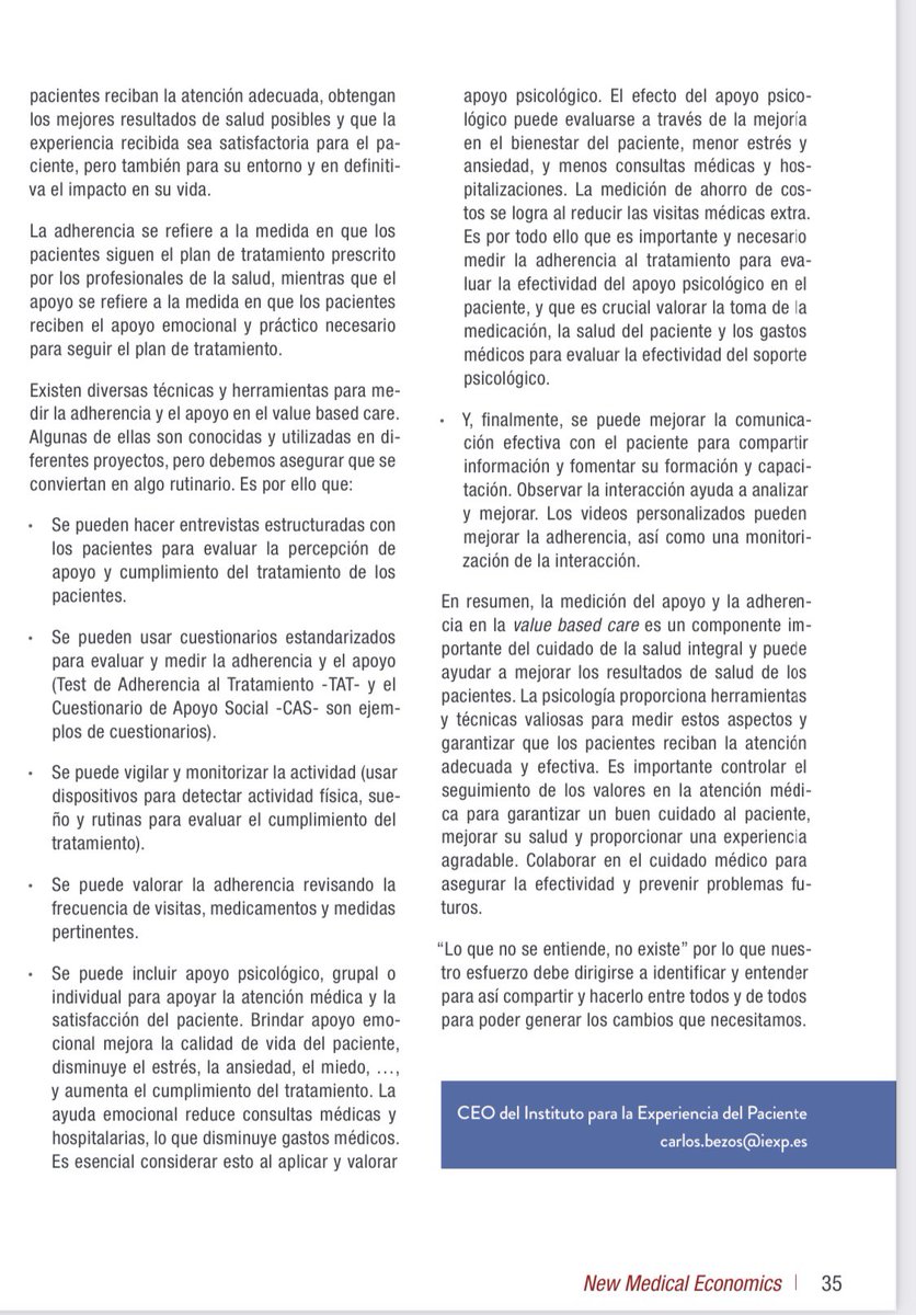 Visible_fund (@visible_fund) on Twitter photo La importancia de la experiencia paciente cuando hablamos de Value Based Care.
Desde el apoyo psicológico, hasta la medición del impacto.
Os dejo un artículo que he escrito para el <a href="/nmeconomics/">New Medical Economics</a> gracias a la colaboración de <a href="/visible_fund/">Visible_fund</a> y <a href="/iexp_paciente/">IEXP</a>
#paciente La importancia de la experiencia paciente cuando hablamos de Value Based Care.
Desde el apoyo psicológico, hasta la medición del impacto.
Os dejo un artículo que he escrito para el <a href="/nmeconomics/">New Medical Economics</a> gracias a la colaboración de <a href="/visible_fund/">Visible_fund</a> y <a href="/iexp_paciente/">IEXP</a>
#paciente