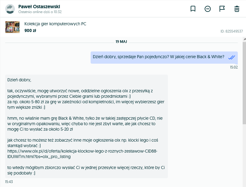 andziorrka's tweet image. User OLX: olx.pl/oferty/uzytkow…

Sprzedaje nieorginalną grę i twierdzi, że to ZASTĘPCZA PŁYTA XD Jak mu piszę, że to pirat, to każe mi spadać :D Pozgłaszacie Pana ze mną?

#olx #oszust