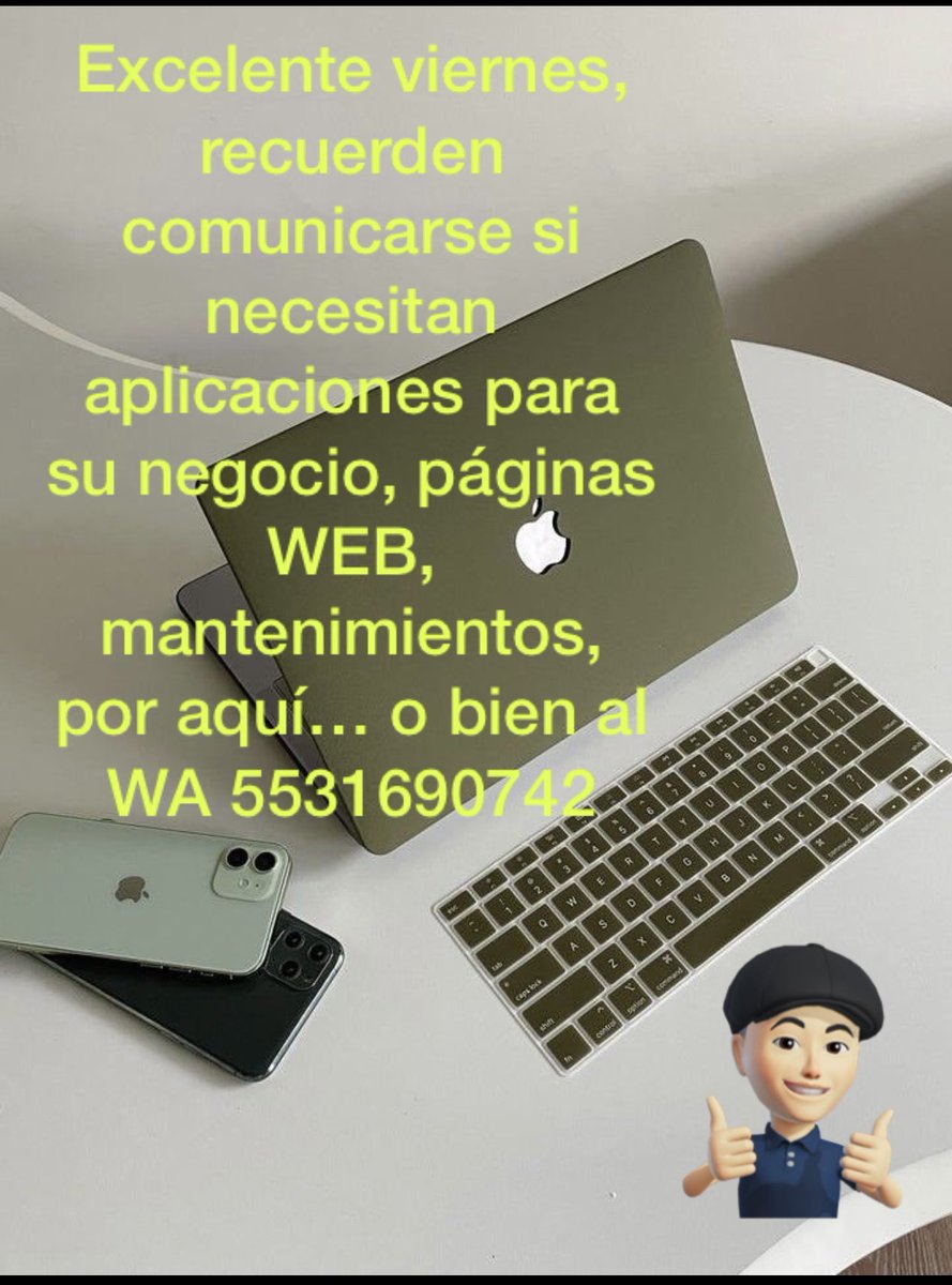 #aplicacionesparatunegocio #tecnologia #emprendimiento #desarrolloweb #SeguimosTrabajando #paginaweb #FelizViernesATodos #happyfriday