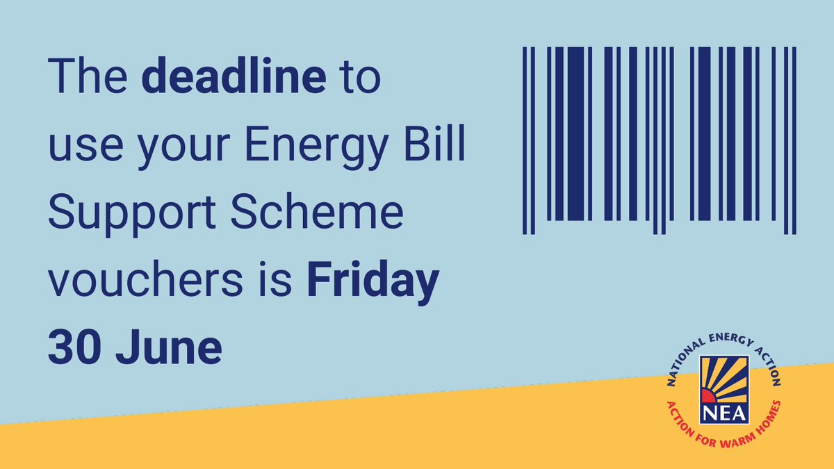 The Energy Bills Support Scheme was a lifeline for many during winter. If you didn't redeem yours or didn't receive them, contact your supplier to get them reissued. The deadline to use the vouchers is the end of June. #EnergyBills