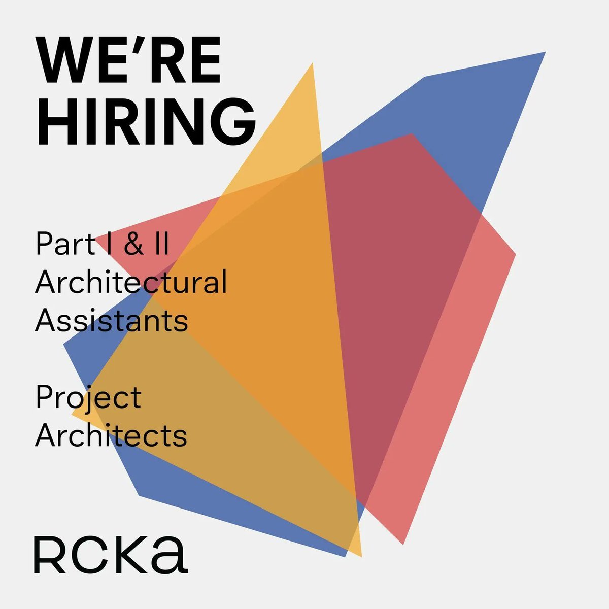 RCKa architects on Twitter "Are you collaborative, creative and an