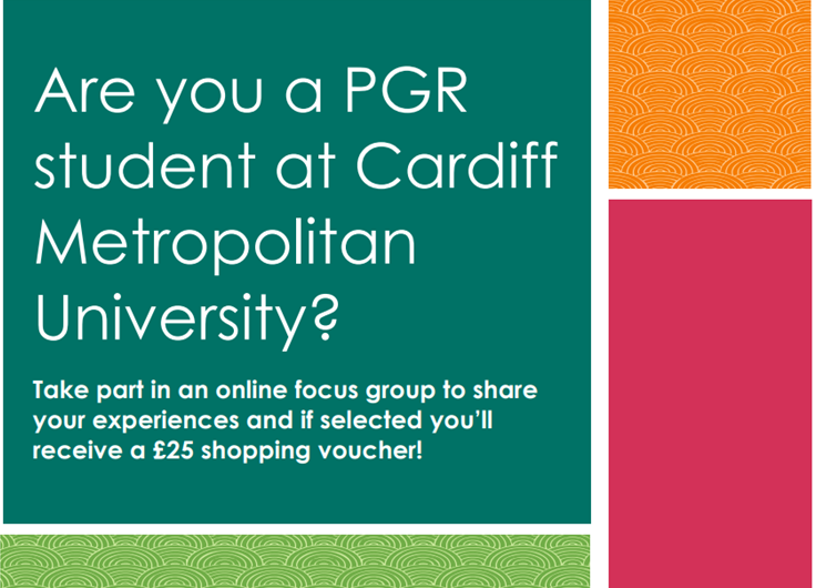 Arad Research are holding an online focus group to understand the experiences of Cardiff Metropolitan University PGR students. Click the following link for more information on how to take part: arad.wales/wp-content/upl…

Please share!

<a href="/CardiffMetDA/">Cardiff Met Doctoral Academy</a>