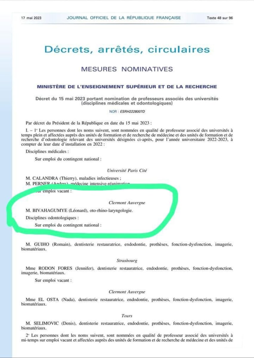 ben_ndag's tweet photo. Je viens d'apprendre la nomination de mon frère @BivahagumyeL( ORL) en qualité de Professeur associé à @UCAuvergne et je le félicite 👏🏽👏🏽👏🏽.

Le médecin #Burundi-ais reste un choix préferé à l'international pour ses habiletés &amp; son sens du devoir, de bienveillance et d'empathie. https://t.co/5CmK2jSzOe