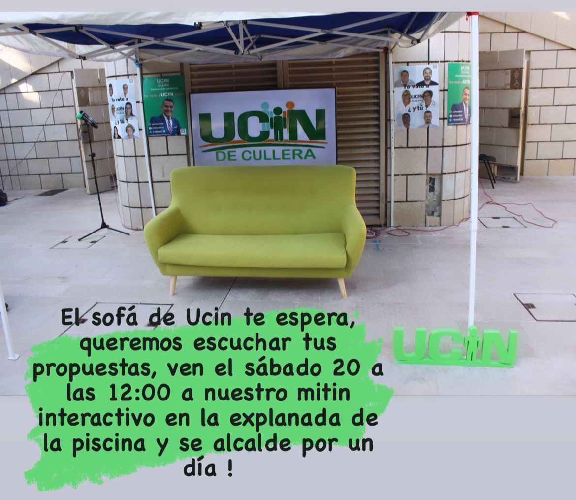 UCINCullera's tweet photo. Sábado, esplanada piscina municipal de Cullera. Hablaremos de temas importantes, como el deporte..
Continuación de la cordial apuesta de diálogo de #UCiNcullera para conocer tu opinión..
Os esperamos  !!
#ucin #Elecciones2023 #cullera #mitincullera https://t.co/qhFfLbfyqK