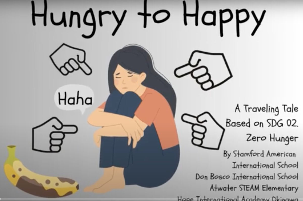 Happy to Hunger is a Travelling Tale created in Singapore, India, the USA and Japan. 

Students collaborated and created a #SDG  -themed Tale that shares the message about #SDG2 Zero Hunger. Amazing #writingaroundtheworld that develops #studentvoice

youtube.com/watch?v=XUaXRq…