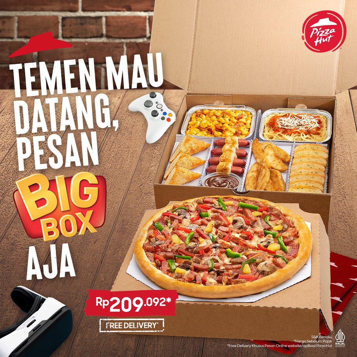 Pizza_HutID's tweet photo. Jangan Panik kalo temen ngabarin udah OTW.

Langsung coba tips berikut:  
Nungguin sambil beberes ✅
Nungguin sambil pesen Big Box ✅✅

Temen udah sampe, Big Box bikin rame!

#PizzaHut #PizzaHutIndonesia #PizzaHutRestaurant #SelaluLebih #LebihHemat #BigBox #KumpulSeru #RameRame https://t.co/cHBcKfuzXm