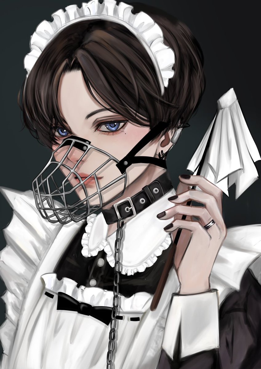 「お掃除大好き番犬メイド男子」|rabbitのイラスト