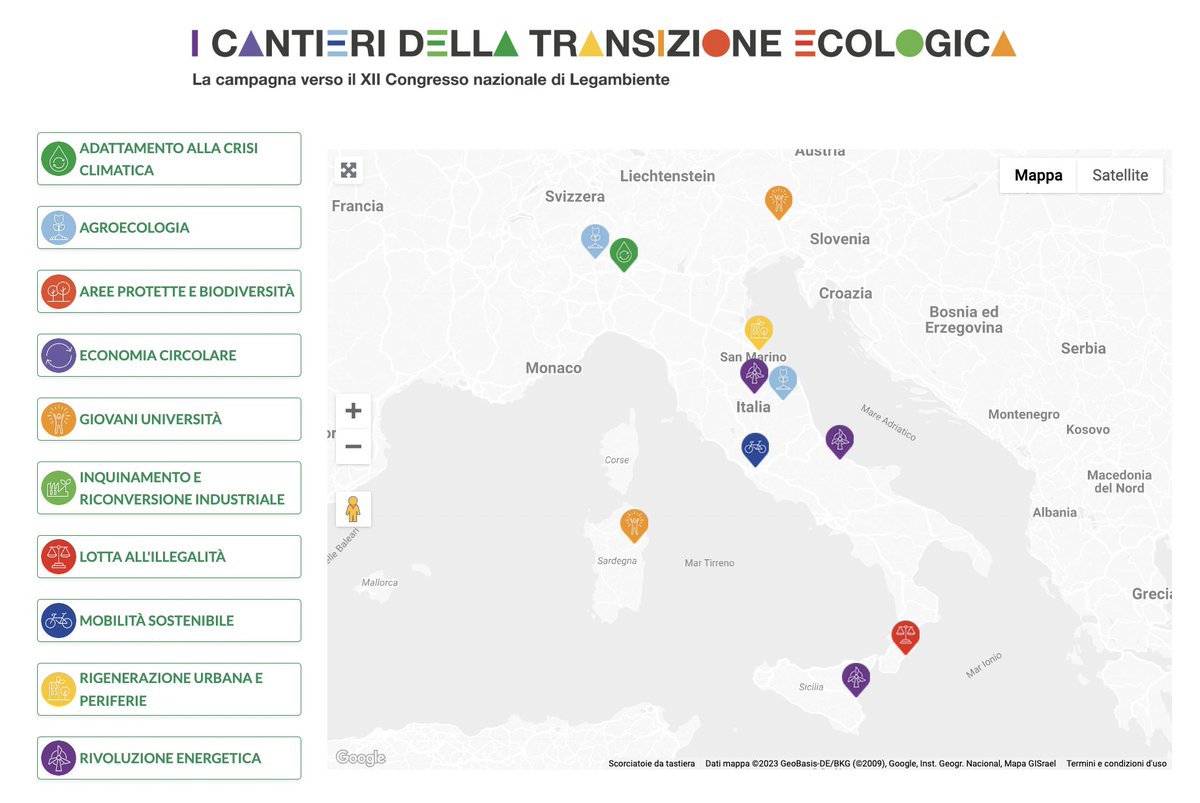 Legambiente's tweet photo. #cantieridellatransizione
Dieci le aree di intervento su cui lavorare da qui ai prossimi anni. Visita il sito per scoprirle tutte https://t.co/WU7nZTzfuC https://t.co/MHhPzBbaQd