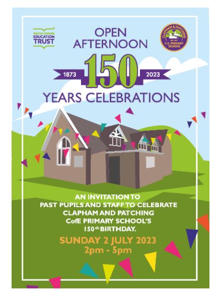 HighLettings's tweet photo. Calling all past pupils and staff, you are invited to attend Clapham and Patching CofE Primary School’s 150th Birthday https://t.co/1pzg2pHkBT