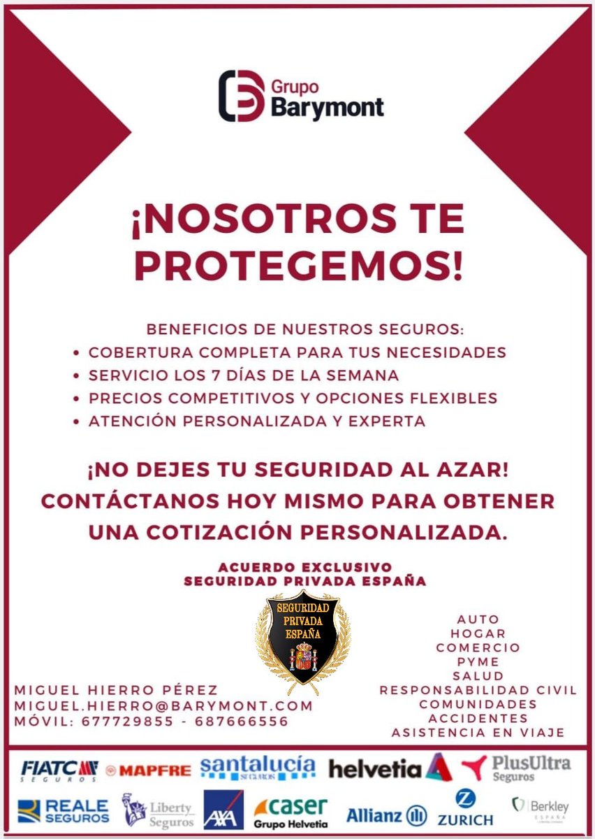 PLATAFORMA SEGURIDAD PRIVADA ESPAÑA tweet media