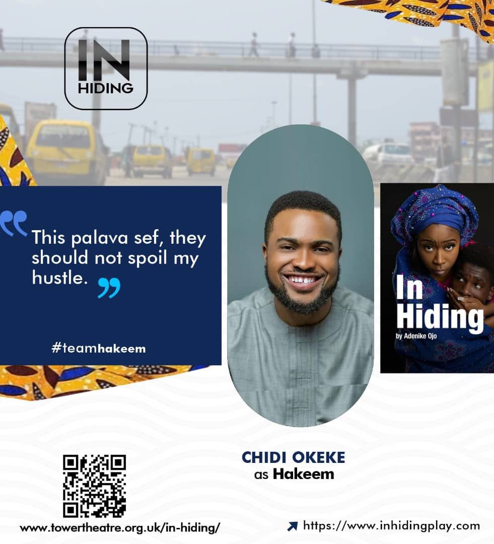 InhidingP's tweet photo. Introducing Hakeem of @inhiding.play played by @chidikeokeke @tower_theatre_london
Get your tickets link in bio.
#teamhakeem #sidehustle #ilovenewwriting #newplayalert #ilovetheatre #ilovehackney #hackneyareyouready #ilovestokey #naijaculture #ekoforshow #jollof #situationships https://t.co/jFeOffiA3P