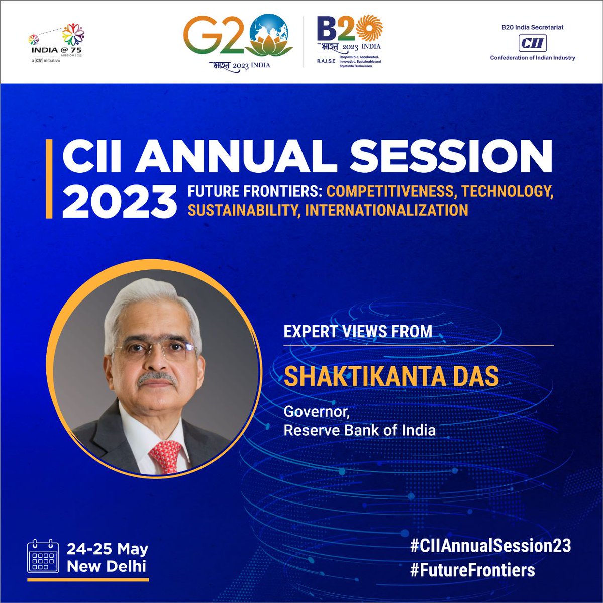 @DasShaktikanta, Governor, @RBI, shares insights at the #CIIAnnualSession23.
#StayTuned as thought leaders and industry experts chart the future path for the Indian #economy.
Visit➡ciiannualsession.in/index.html
#FutureFrontiers #technology #Sustainability #development