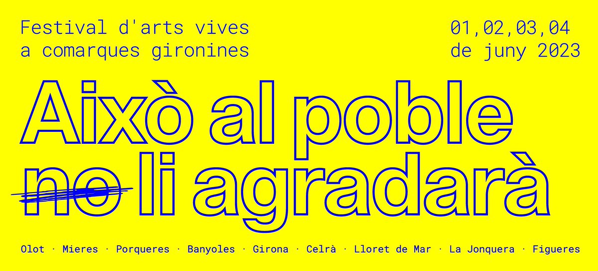 BolitGirona's tweet photo. #Activitats #Collaboracions Participem en el festival d'arts vives 'Això al poble no li agradarà', que vol convertir-se en un punt de trobada entre públics i creació contemporània, amb dues propostes: 👇🧵 https://t.co/TdtBC1liI9