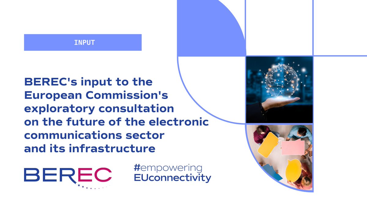 Based on its constituent NRAs' collective perspectives and experience, <a href="/BERECeuropaeu/">BEREC</a> has prepared the answers to the <a href="/EU_Commission/">European Commission</a>'s  exploratory #consultation on the future of the #electronic #communications sector and its #infrastructure. Read more – berec.europa.eu/en/news-public…