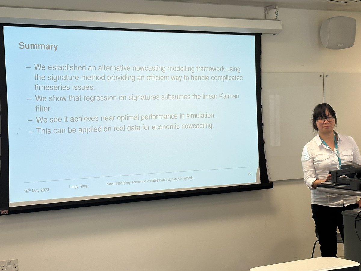 arthurturrell's tweet photo. Brilliant talk from Lingyi—and I suspect this will be just the start of signature methods being used in nowcasting. Super exciting work &amp; has been great to collaborate with @turinginst on this project. https://t.co/TqTCRHZDQU