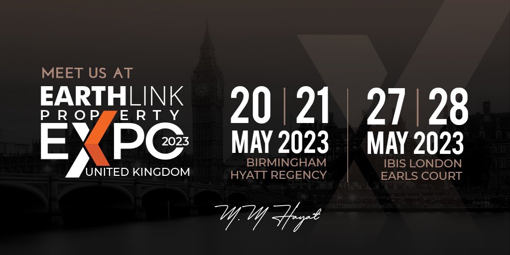 After the resounding success of our previous expos, it brings me immense pleasure to introduce our projects to the audience of the United Kingdom at our #EarthlinkPropertyExpo. I encourage all the investors, and property enthusiasts to join us at this exclusive event.