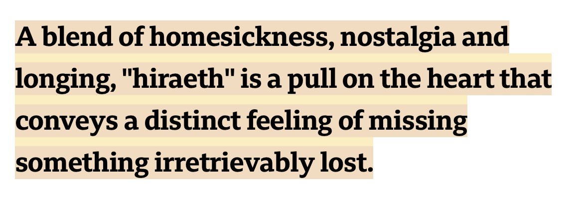 Let’s start a thread of unique words from different languages. Mine is the Welsh word Hiraeth