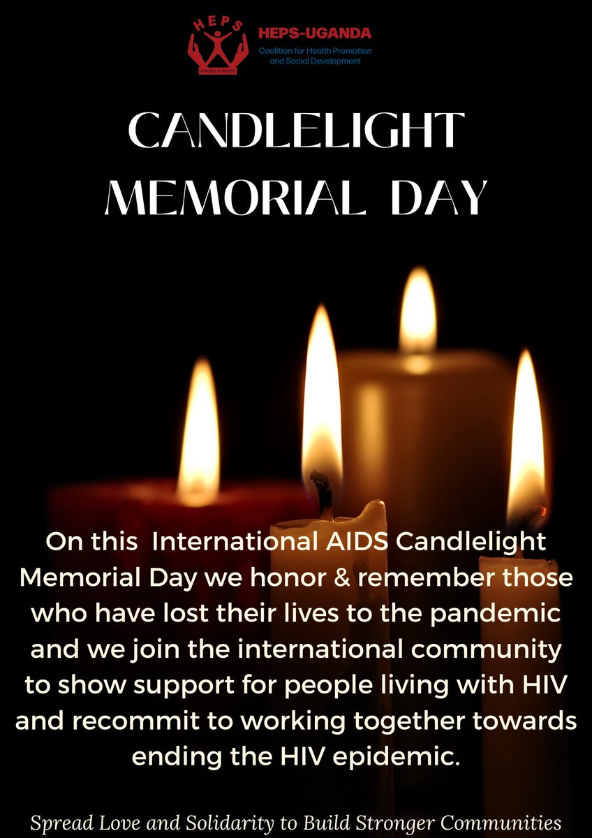 hepsuganda's tweet image. As we commemorate International AIDS Candlelight Day we call upon everyone to go inward, listen, learn &amp;amp; act to end HIV as a public health threat by 2030. @ICWEastAfrica @MBKeno @UNAIDS_UG @aidscommission @marclara180 
 #CandlelightMemorial #CLMUganda