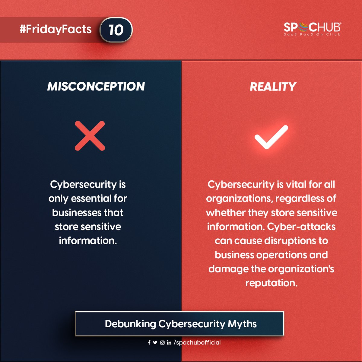 🔒💼 Discover the truth about cybersecurity and protect your business from cyber threats today!🌐 Follow us for more cybersecurity tips. 💻🔐🌍
.
.
.
#SPOCHUB #cybersecurity #onlinesafety #internetsecurity #cybersecurityawareness #cybersecuritymatters #businesstips #FridayFacts
