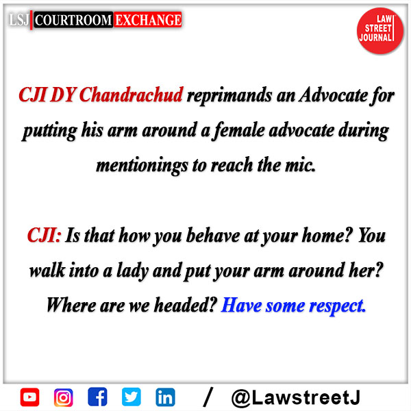 LawstreetJ's tweet photo. Courtroom Exchange !
.
.
#LawstreetJ #LSJCourtroomExchange #CourtroomExchange #InsideCourt #SupremeCourt #Advocate #CJI #Legal #India #LegalNews https://t.co/zlcalq6hPE