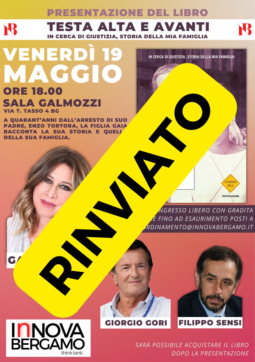 AVVISO
Purtroppo a causa sia di problemi logistici di trasporto di Gaia Tortora sia delle avverse previsioni meteo si è optato di RINVIARE la presentazione del libro di oggi e l'intitolazione dei giardini.

Stiamo cercando di fissare una nuova data entro le prossime settimane.