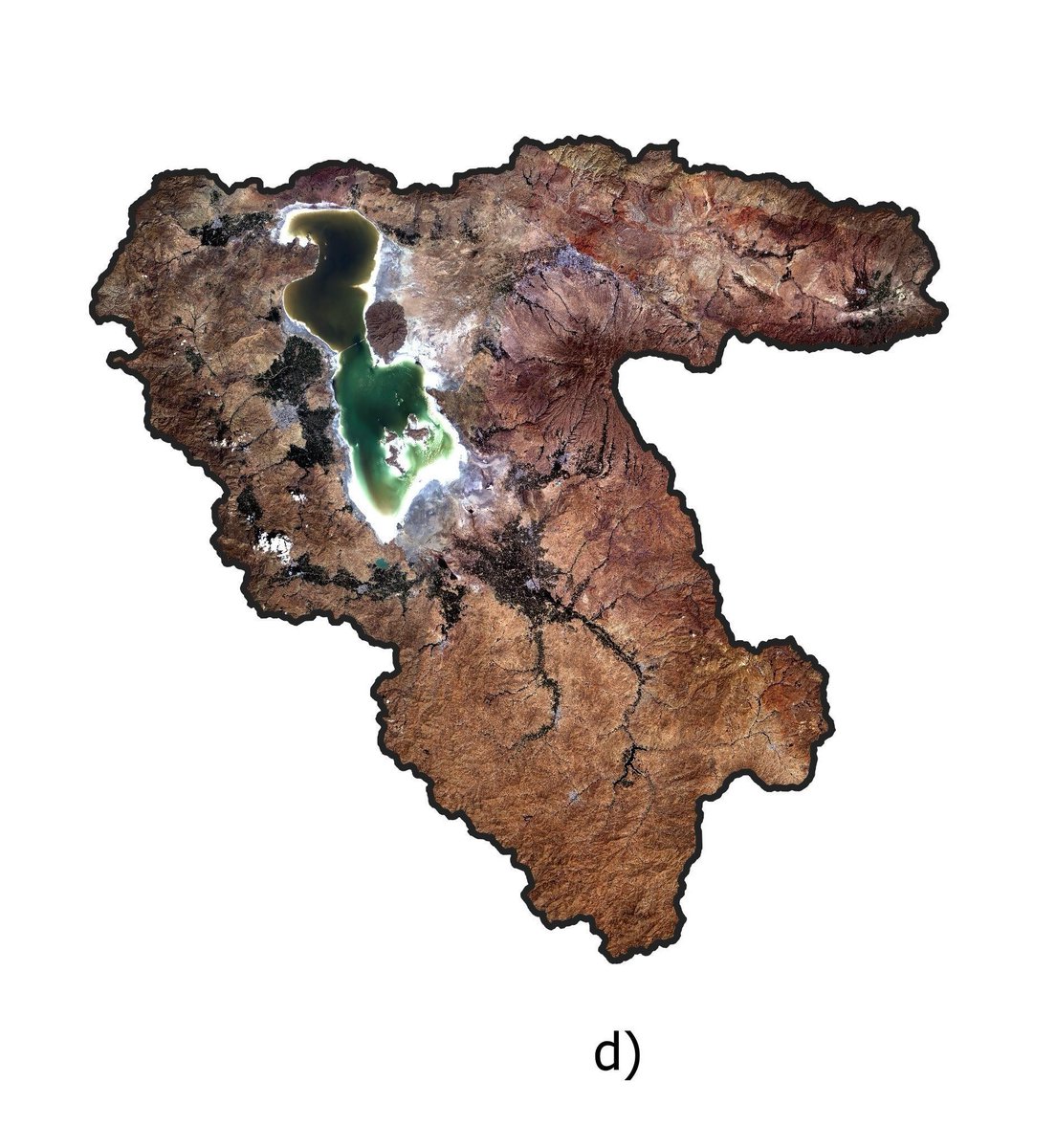 _dhidalgo's tweet photo. Imágenes Lago Urmía (#Irán) mediante #Landsat 5, 8 y 9 (1990, 2000, 2010 y 2020) donde se observa el proceso de desecación. Cambio climático, SI: Aumento de Temp. y Evapotranspiración. Acción humana: SI y SI. Aumento de riego para cultivos, consumo humano y embalses. #LakeUrmia https://t.co/TgeRqrjq8l