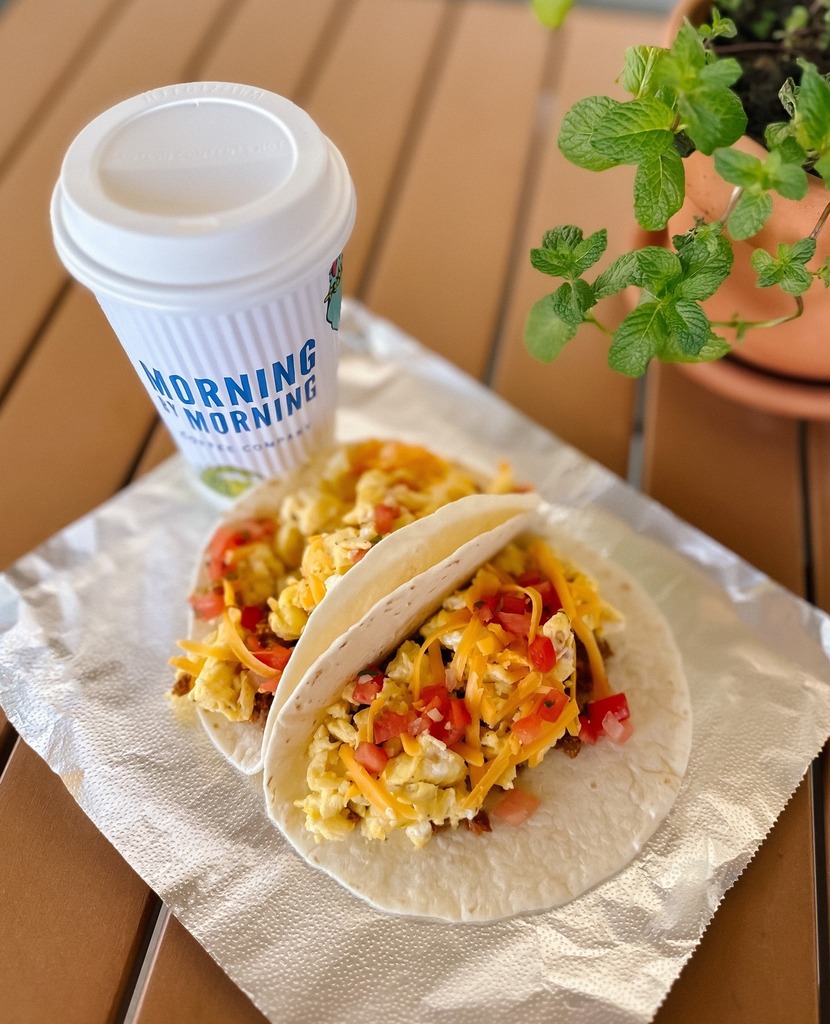MBMCoffee's tweet photo. Chorizo breakfast tacos + a horshotta = best way to celebrate the end of the work week 🌮☀️☕️ 

Come by and see us! We're open til 3pm 👋
•
•
•

#MBMcoffee #PerryGa #GeorgiaGrown #coffeeroastery #organiccoffee #midgaeats #coffeeshop #localcoffee #GG41 #ExploreGeorgia⁠ #bre… https://t.co/j07v8qim4A