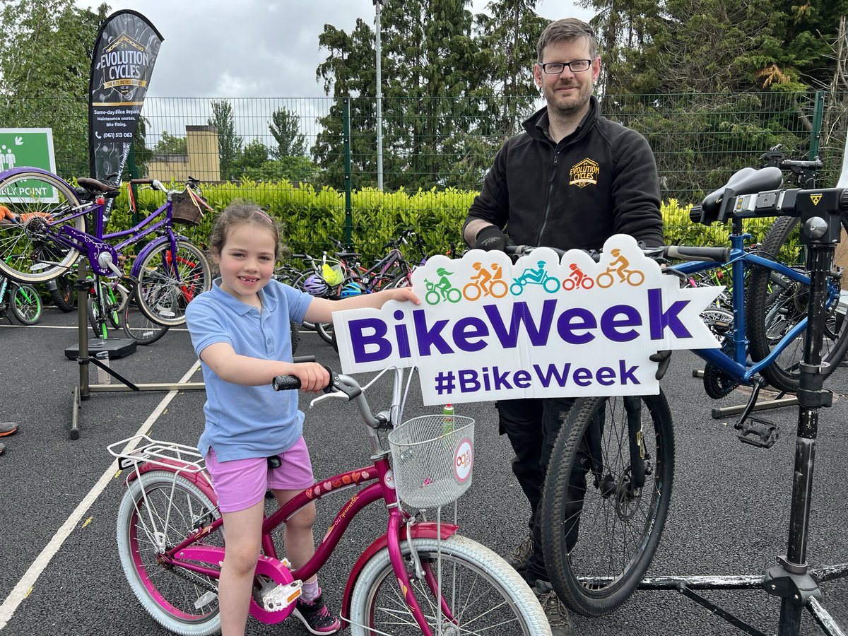 Well done to all who cycled to school this week as part of #BikeWeek 2023. A big thank you to <a href="/evocyclesie/">Evolution Cycles</a> for coming to our school on Friday to services all our bikes. #BikeWeekLimerick <a href="/LimerickCouncil/">Limerick Council - Comhairle Luimnigh</a> #ActiveTravel
