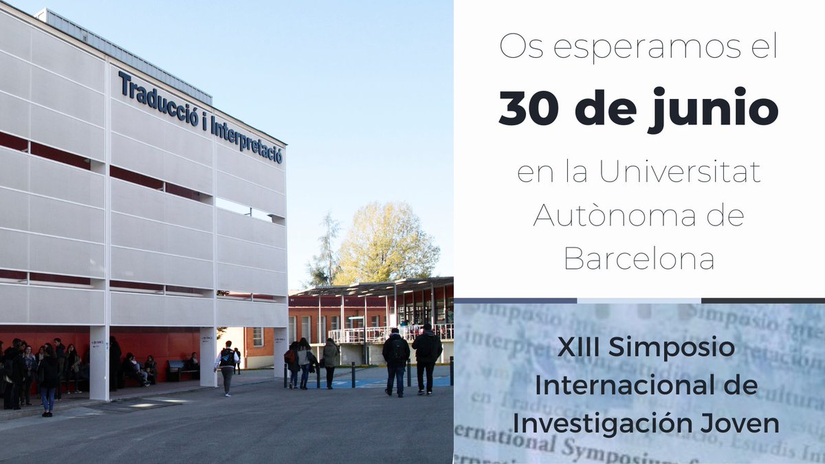 ¡Ya hemos revisado todos los resúmenes! ✅

Sacad las agendas y anotaos la fecha del Simposio: 30 de junio 📆 ¡Recordad que será presencial!

Mucha suerte con las presentaciones de vuestras ponencias 🫶 ¡Qué ganas de escucharlas!

Info sobre el Simposio: webs.uab.cat/simposi/es/