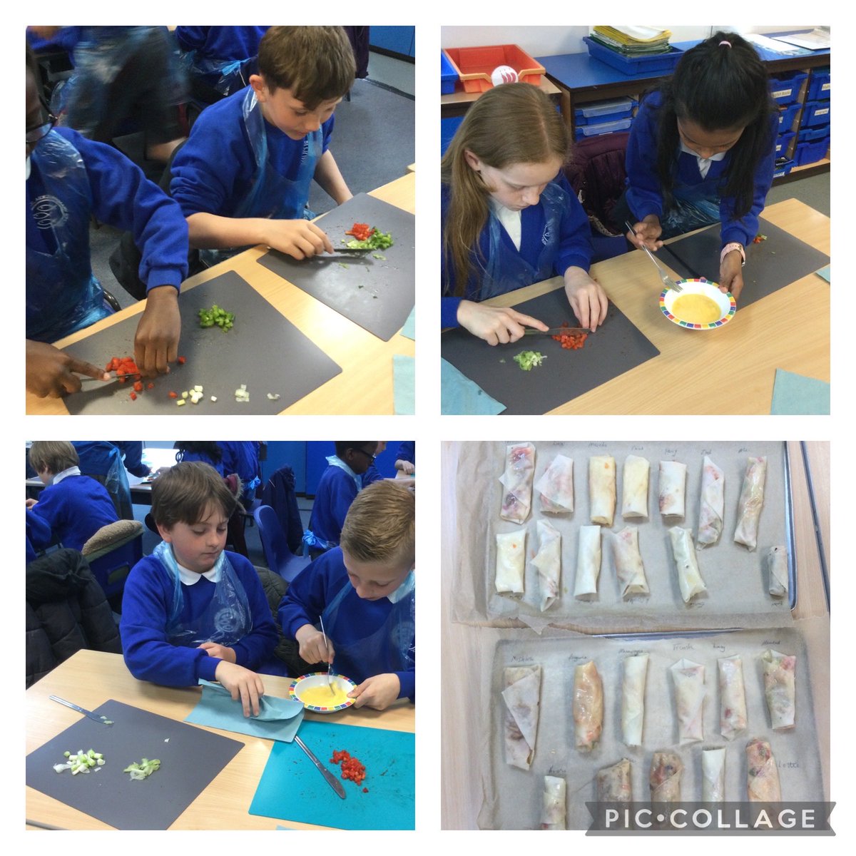 Final preparations and our spring roll prototypes are oven ready 👏🤞#AltyCEDT