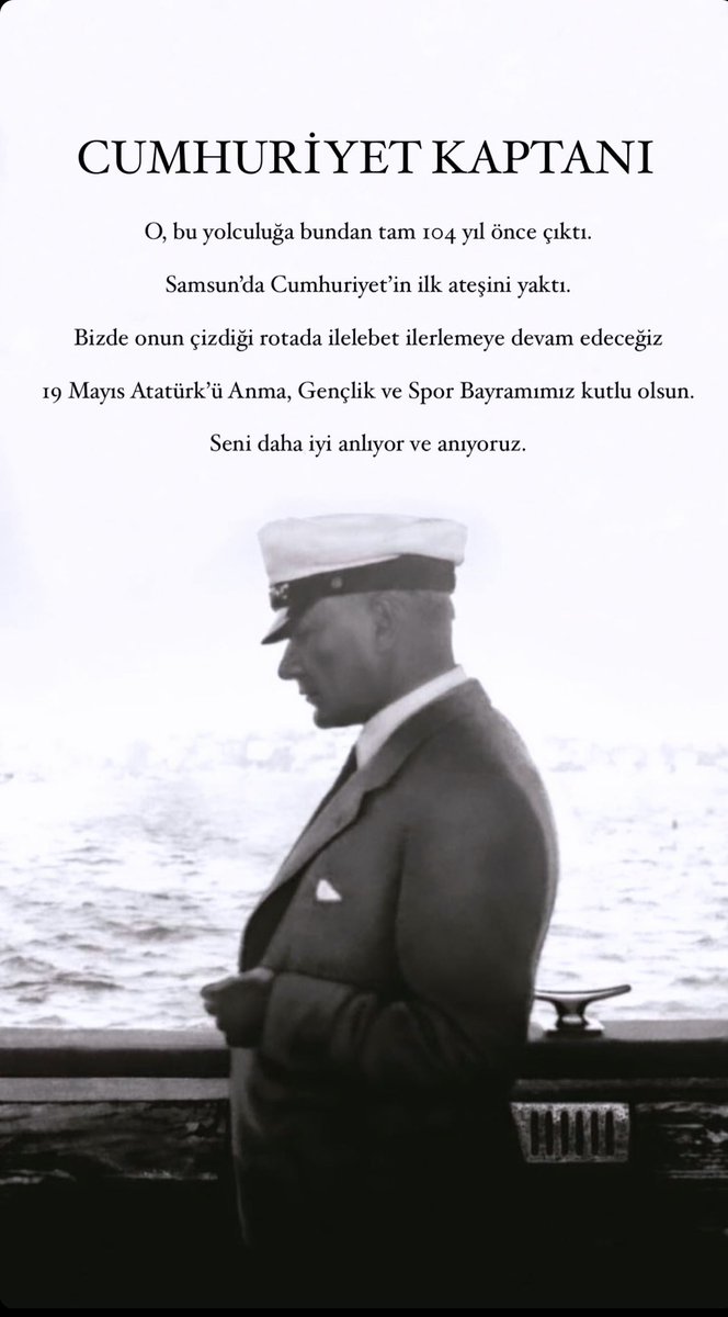 Cumhuriyet kaptanımıza…
#19MAYIS1919