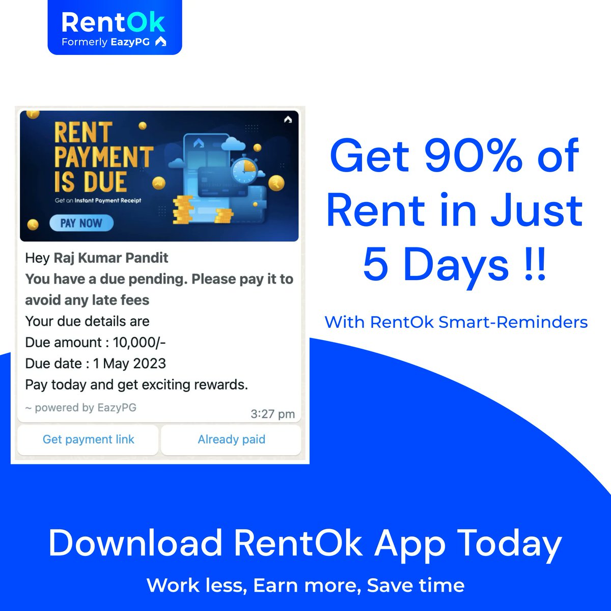 rentokofficial's tweet image. Make your life Stress-free with RentOk app. Get Rent in your Account super fast.....

#pgmanagementapp #propertymanagementapp #rentcollectionapp #rent #RentOk