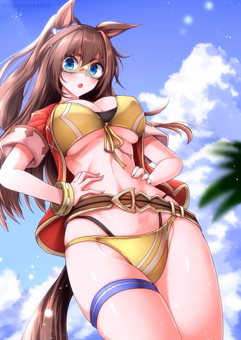 #暑いので水着絵で体温調節する もうすぐ水着が似合う季節がやってくる