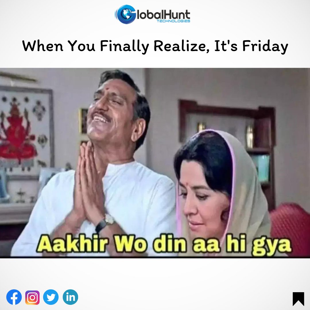 digivendtech's tweet photo. Have you heard? The weekend is hereπ₯³
Happy Weekend to allπ
.
.
#FridayFun #fridaymemes #weekend #weekendvibes #weekendready #weekendfuntime #weekendfun #corporatelife #fridayvibes #FridayFeeling #fridaymood #happyweekendeveryone #happyweekend #offtowork #globalhunttechnologies https://t.co/vdLQ3SnGB0