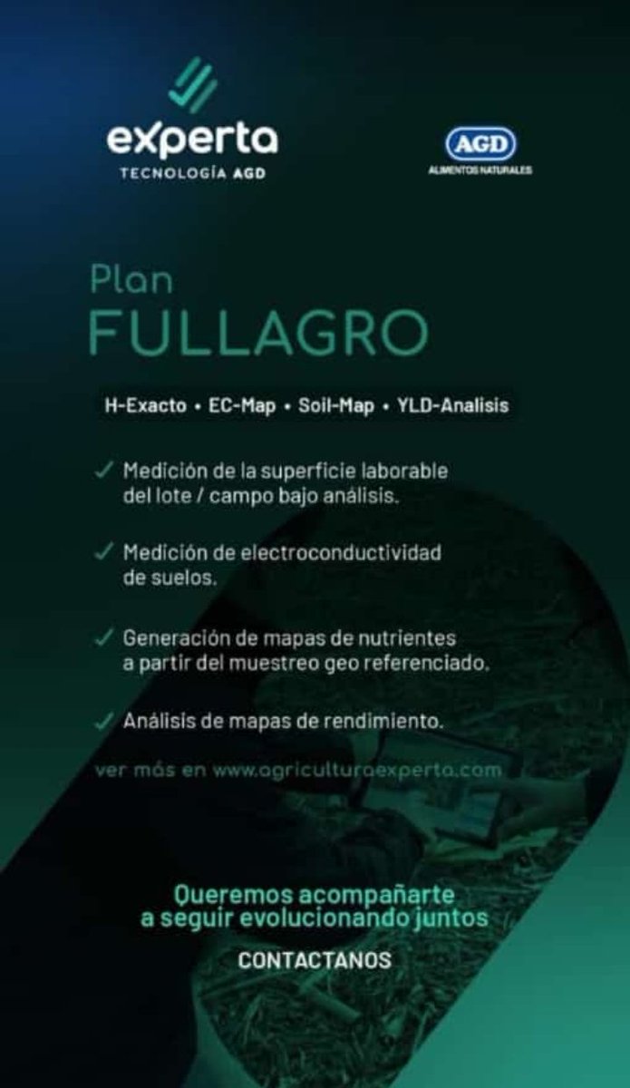 Post levantar la cosecha 🚜.. se viene el Periodo de evaluar el estado Nutricional de los suelos.. vía los Diagnósticos.. 
✅Muestreos
✅Re-muestreos
#suelos #DiagnósticodeSuelos #ExpertaAGD #FullAgro @expertaAGD <a href="/tirsott/">Tirso.</a> <a href="/corzo_rogelio/">Rogelio Martín Corzo</a>