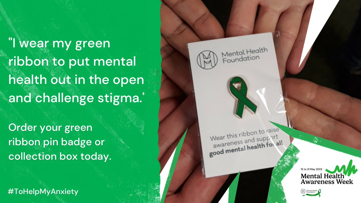 mentalhealth's tweet image. Wearing a green ribbon is a great way to show you care about mental health.

They make great gifts for friends, family or colleagues to say you are prioritising their mental health 💚

Explore our green ribbons here: shop.mentalhealth.org.uk/collections/gr…

#MentalHealthAwarenessWeek