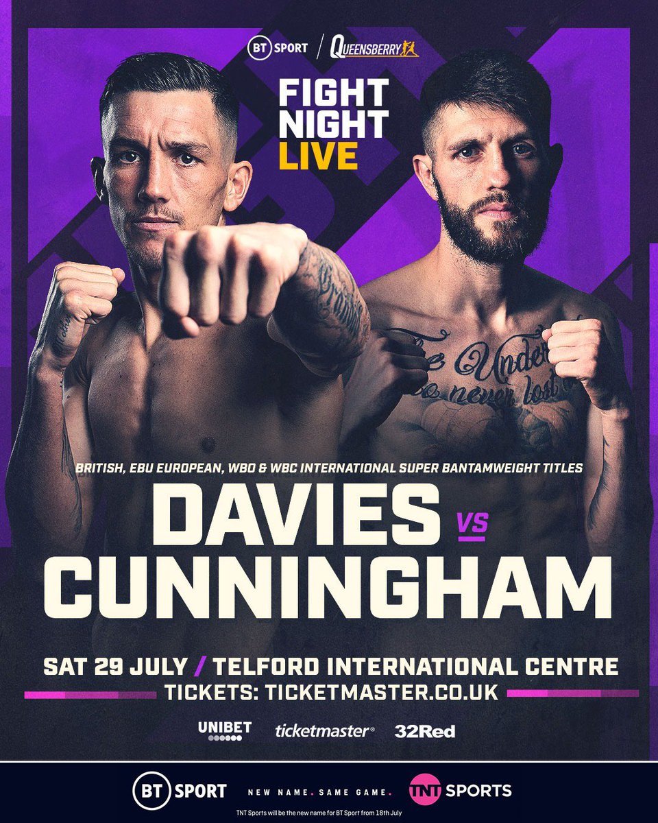 A great clash as both fighters want to push to world level! #DaviesCunnigham