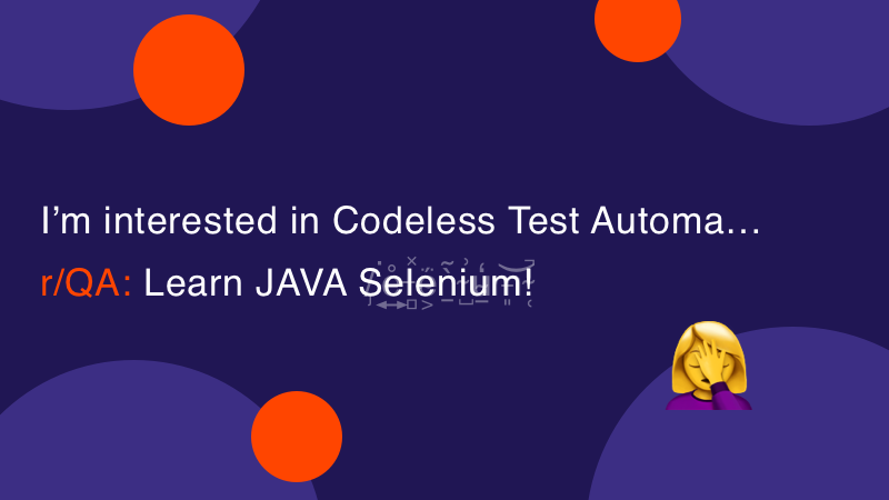 does_qa's tweet image. We love /r/QualityAssurance, but it's not always the most helpful...
#codeless #nocode #SoftwareTesting