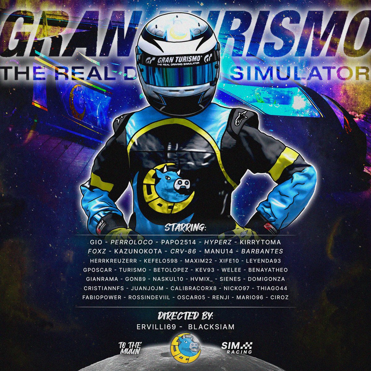 🏁Seguimos sumando pilotos de #Simracing a nuestra familia 🏁

Hoy presentamos a nuestro equipo de <a href="/granturismo/">Gran Turismo: Based On A True Story</a> 🏆

Desde las pistas virtuales, con determinación y esfuerzo, pisamos el acelerador para llegar #ToTheMuun  🌙🐮💙

¡Calentamos motores y arrancamos! 🏎️💨 Porque,