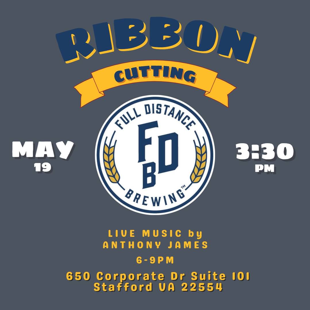 StaffordEconDev's tweet photo. Community Event Highlight: Full Distance Brewing GRAND OPENING is TODAY!
Join Full Distance Brewing TODAY at 3:30 PM for their ribbon cutting! We hope to see you there! #grandopening #ribboncutting #brewery
More information here >> https://t.co/HEG2jHDaz8 https://t.co/WSqYqReV98