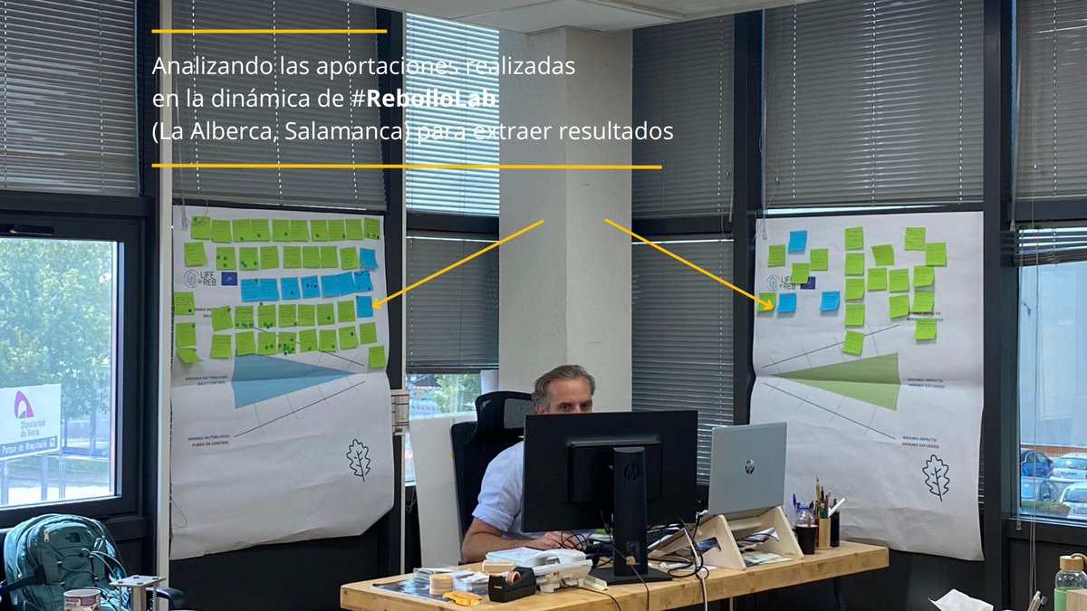 FCesefor's tweet photo. Pillamos a José Luis analizando la dinámica del #RebolloLab de @LifeRebollo. El #rebollo despierta mucho interés en propietarios, industria y administración. @FCesefor, @jcyl @UVa_es @fungeuva @PEFCSpain @FSC_Spain @aeimmadera @maderasvaronars @GrupoGamiz #ToneleriaIntona https://t.co/PVRMKKh08f