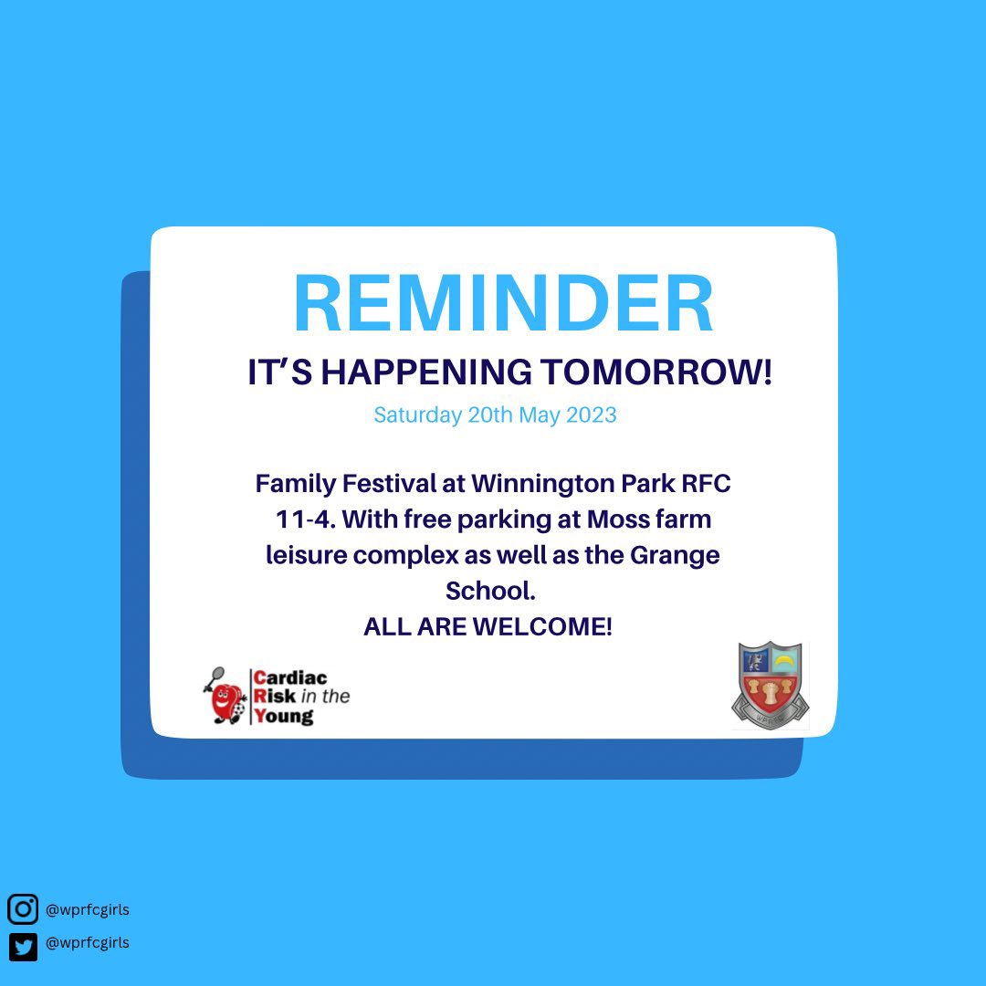 🔵⚪️ Reminder 🔵⚪️

Tomorrow if our Family Festival at Burrows Hill, all are welcome 💙