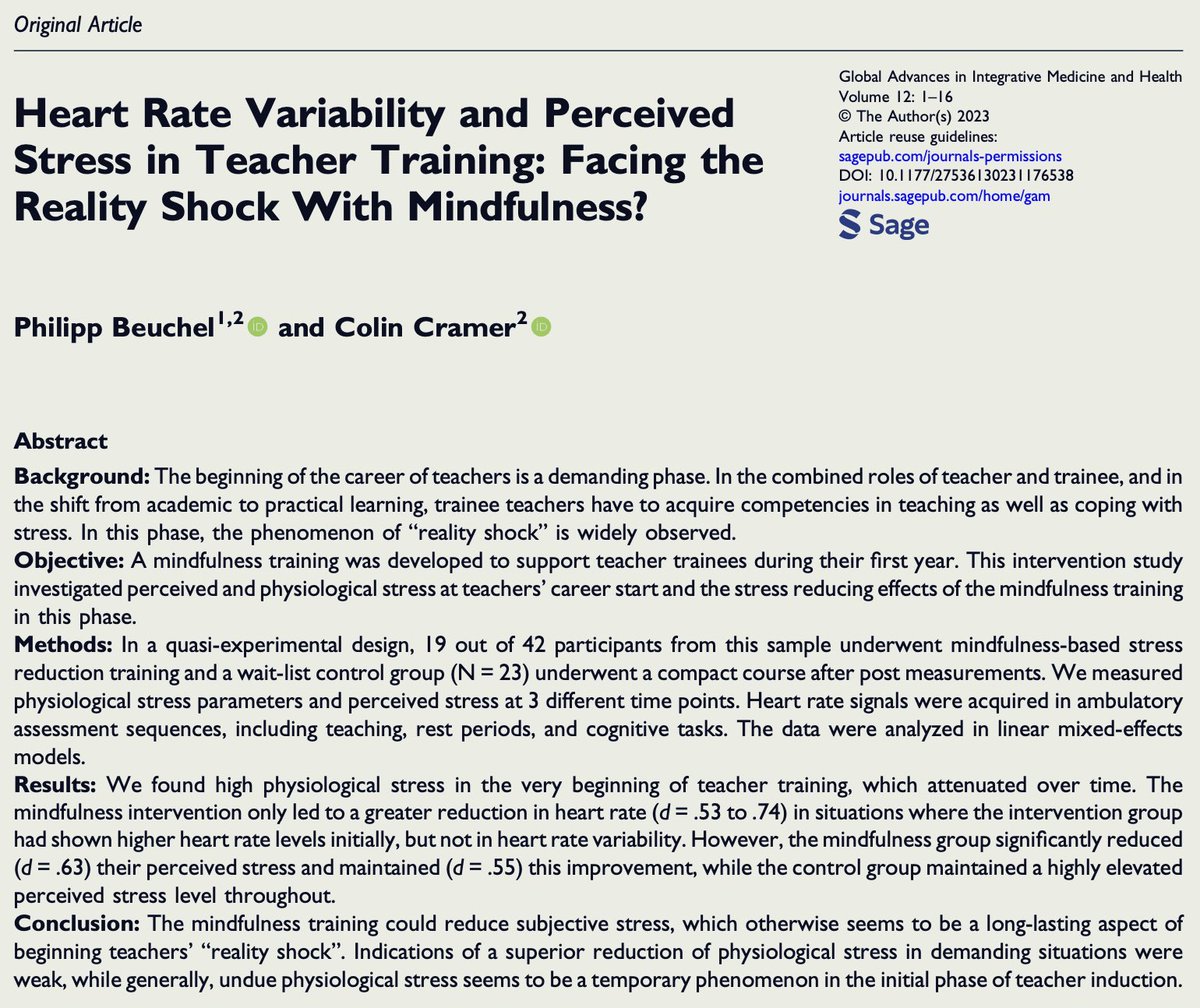 Colin Cramer (@colincramer2) on Twitter photo How can a mindfulness training support beginning teachers in their first year in service? An intervention study by Philipp Beuchel and <a href="/ColinCramer2/">Colin Cramer</a> investigates stress at teachers’ career start and reducing effects a mindfulness measure.
researchgate.net/publication/37… How can a mindfulness training support beginning teachers in their first year in service? An intervention study by Philipp Beuchel and <a href="/ColinCramer2/">Colin Cramer</a> investigates stress at teachers’ career start and reducing effects a mindfulness measure.
researchgate.net/publication/37…