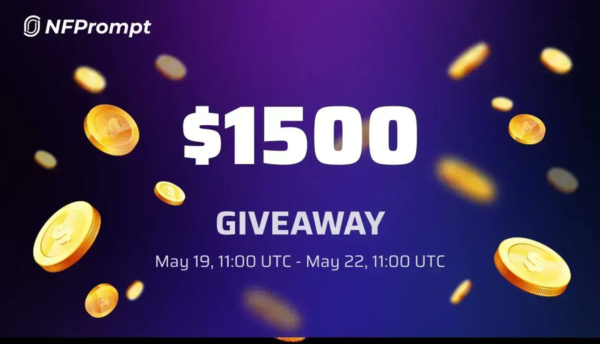 nfprompt's tweet image. 🎁 NFP first #GIVEAWAY - $1500 to 30 lucky users! 🔥 

1️⃣ Follow @NFPrompt 🎉 
2️⃣ ❤️ and RT this tweet 😍 
3️⃣ Join bit.ly/3MDU66k 🌈 
4️⃣ Complete one daily task or more here bit.ly/3BLUn0x  🎨 
✅ Drop your #BNB address below👇  

⏰ 72H 

#NFP #AIGC #BNB