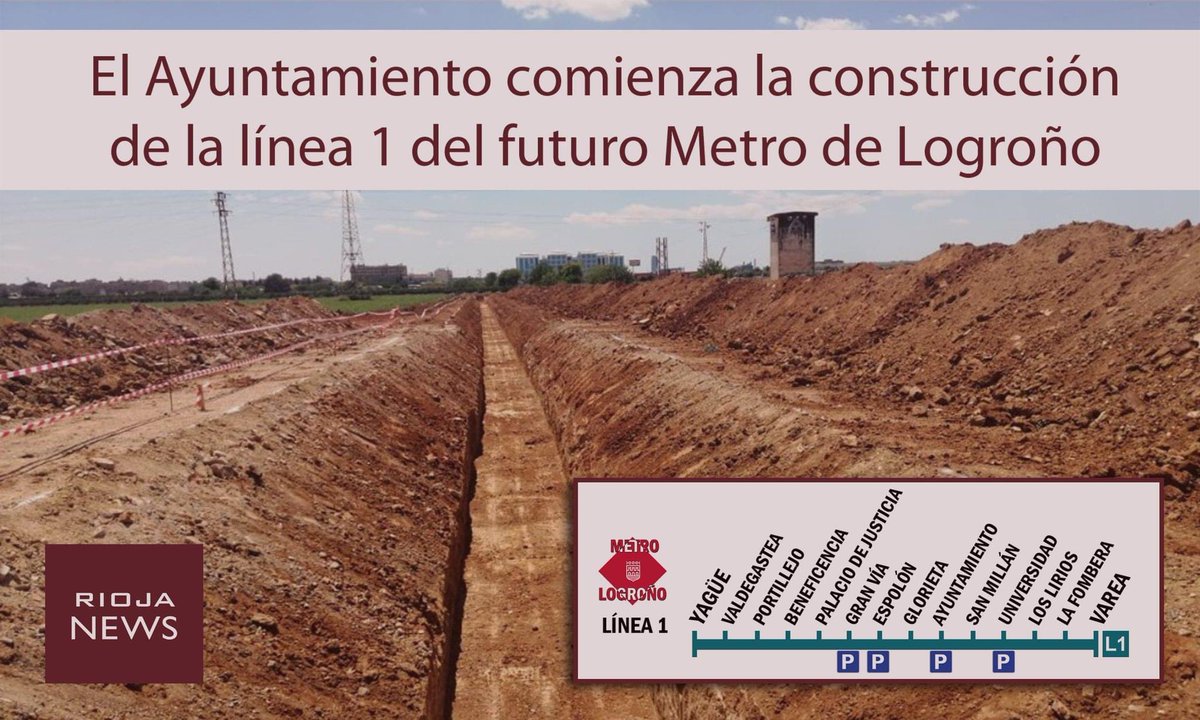 Logroño comienza la construcción de la línea de metro. 

“De momento solo haremos el agujero”

Ha dicho su responsable. 
#Riojanews