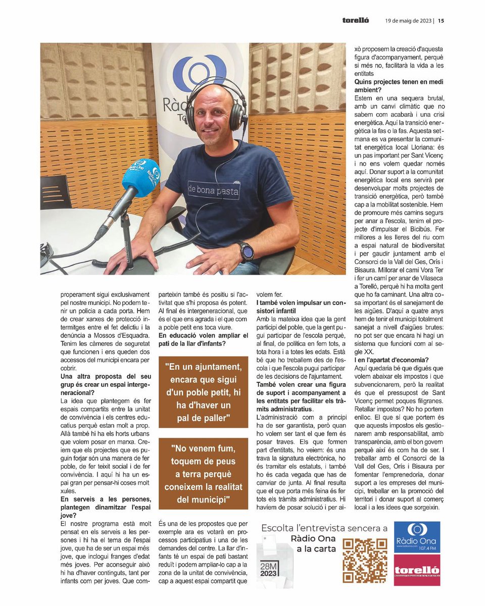 🤝 “Propostes reals i amb capacitat de portar-les a terme; treballades, amb visió de servei públic i centrades en les persones”

#sumemsvt #seguimfentpoble