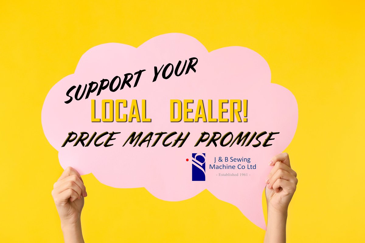 JBSewingMachine's tweet photo. When you buy from your #localdealer, you're not just getting a product, you're getting a #service. In addition to providing excellent service, we also offer a #pricematchpromise! 
#supportlocal #pricematch  #quality #buylocal #shoplocal #smallbusiness #community https://t.co/tV8CZlmXTA