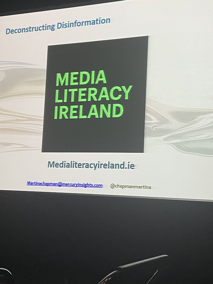 Our team are in the beautiful @dlrLexIcon today where @chapmanmartina @MedialitIreland is presenting on #disinformation - so very relevant to the work we do with students #MediaLiteracy
